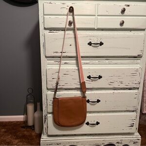 Lucky Brand Brown Crossbody Bag with adjustable strap. 10x10.